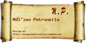 Mózes Petronella névjegykártya